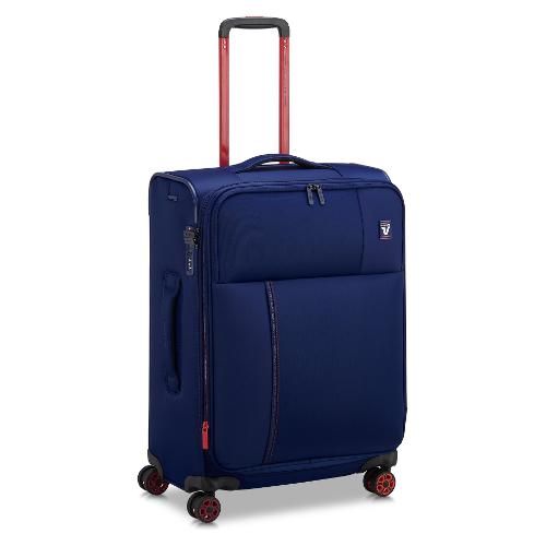 Roncato Trolley cabina morbido espandibile tg. M (82Lt) 4 ruote (44x26x44cm) MOVE Blu oltremare 41535293