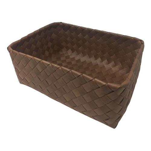 Ilsa Cestino tavola plastica (27x19x10cm) con telaio bordo rinforzato inox BUFFET Marrone 2465M027PCV