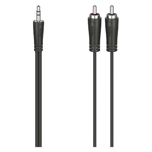 Hama Cavo adattatore Jack Plug 2 RCA Black 3m 00205111