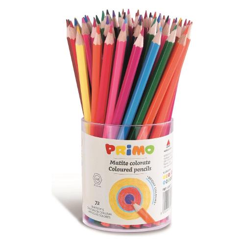 Primo Set matite colorate classiche sezione esagonale 72 pz Colori assortiti 05053
