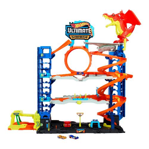 Mattel Garage Playset Ultimate Mega con 2 auto 1:64 HOT WHEELS HKX48