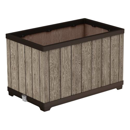 Keter Fioriera cassetta rettangolare plastica (76x45,5x45,5cm) Knock Down Planter SIGNATURE Ashwood K260786