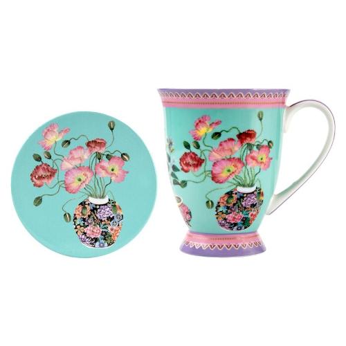 Maxwell & Williams Tazza porcellana con piatto (300ml) JARDIN Poppy HV0385