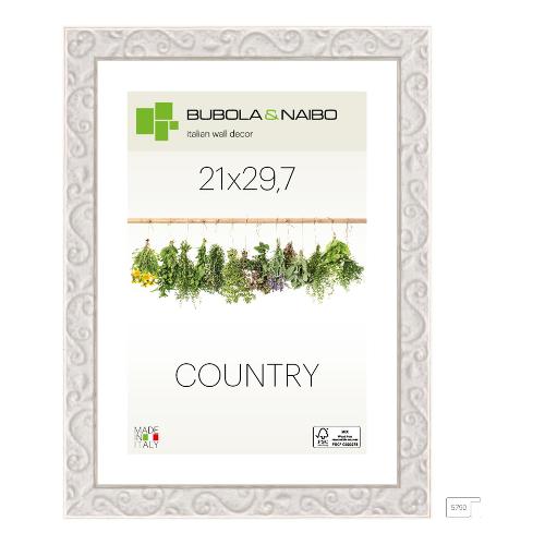 Bubola & Naibo Cornice legno (21x29,7cm) COUNTRY MILTON Bianco Provenza 5790 03 MA4