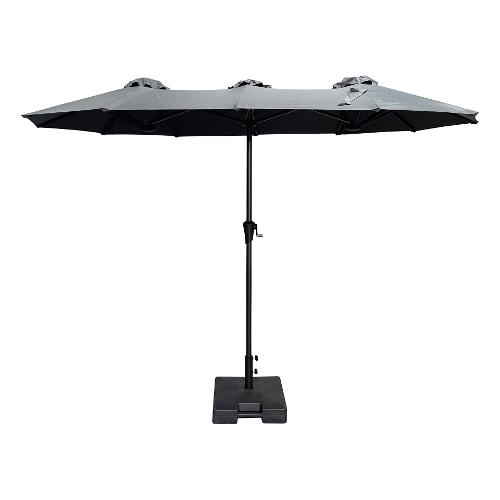 Amicasa Ombrellone alluminio MINITWIN Grigio (1,5x3mt) DLY B012