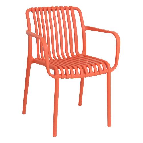 Amicasa Sedia con braccioli polipropilene CORBARA Corallo PP 776A