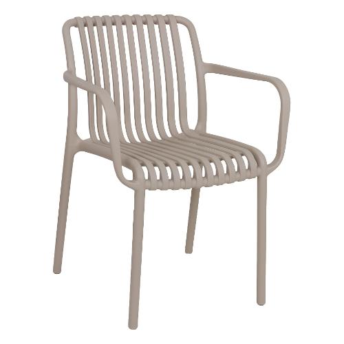 Amicasa Sedia con braccioli polipropilene CORBARA Sabbia PP 776A