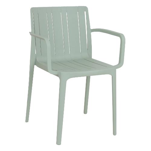 Amicasa Sedia con braccioli polipropilene MARBELLA Salvia PP 951A