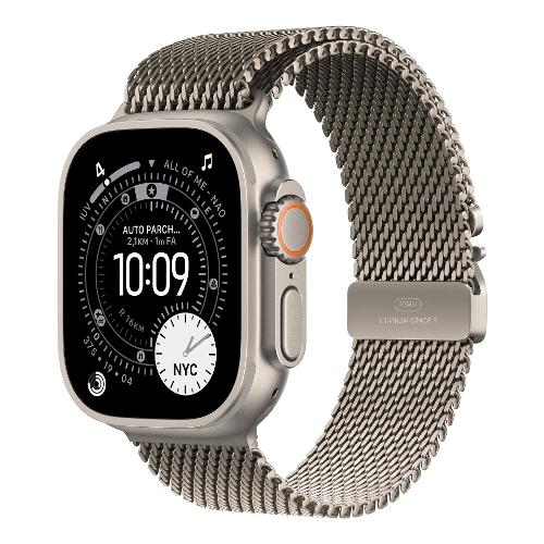 Apple Smartwatch ( OLED ) WATCH ULTRA 3 eSIM Titanio GPS + Cellular maglia Milanese Natural titanium 49 mm MEWY4QL A