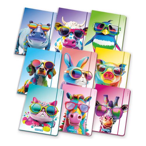 Mitama Cartellina 3 lembi con elastico A4 (26x35cm) ANIMALS Assortito 62730