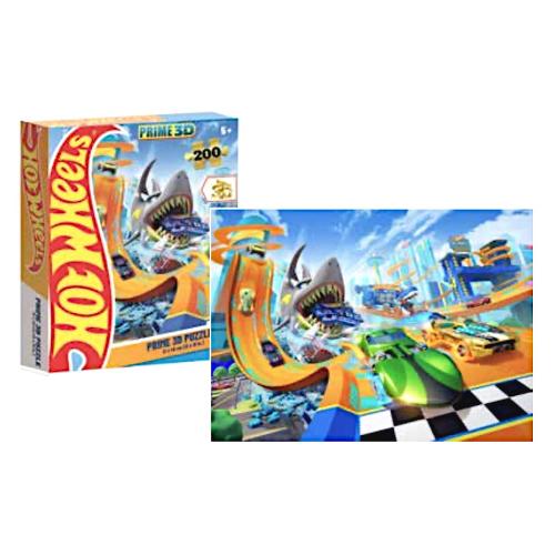 Grandi Giochi Puzzle 200 pz Hot Wheels Mod 1 5a+ (46x31cm) PRIME 3D PU702000