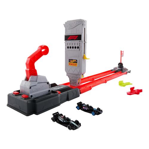 Mattel Playset Formula 1 Start Grid con 2 auto 1:64 HOT WHEELS RACING JKM88