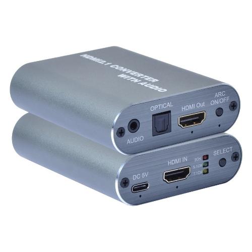 Techly Convertitore audio Estrattore HDMI LPCM7.1 ARC 8K Gray IDATA HDMI EA8KSPD