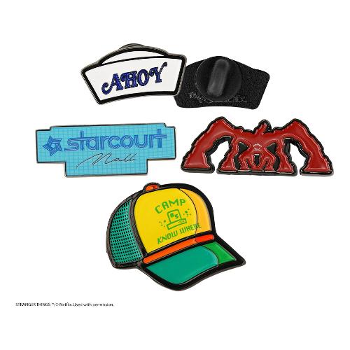 Cinereplicas Gadget STRANGER THINGS Set di 4 spille della terza stagione