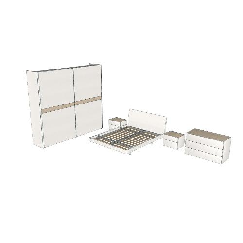 Maronese Camera Cemento bianco e Rovere nodato