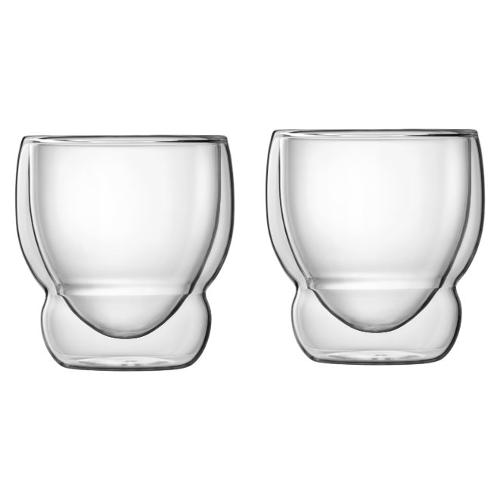 Bormioli Luigi Set tazze vetro borosilicato 2 pz (230ml) cappuccino RM550 GLOBO Trasparente 10000013481