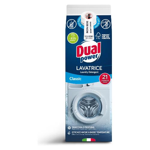 Dual Power Detersivo lavatrice Classic capi bianchi e colorati 21 lavaggi (840ml) BL9293