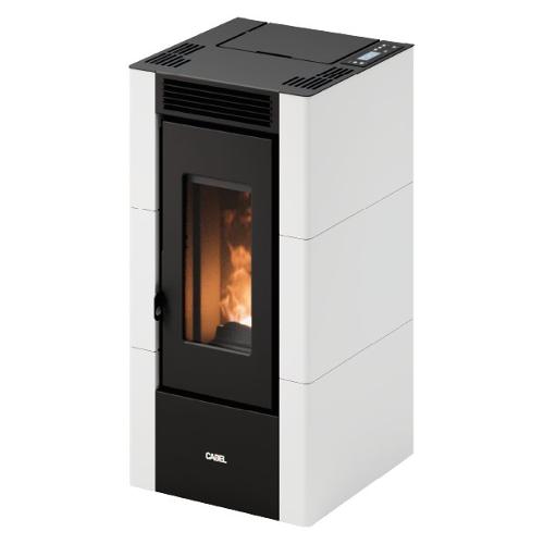 Cadel Stufa pellet 5,5kW CRISTAL 6 T1 White 5 stelle Classe A+ 7025097