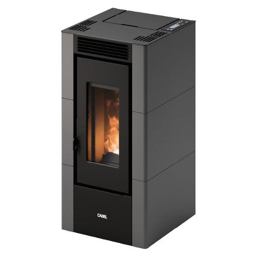 Cadel Stufa pellet 5,5kW CRISTAL 6 T1 Antracite 5 stelle Classe A+ 7025099