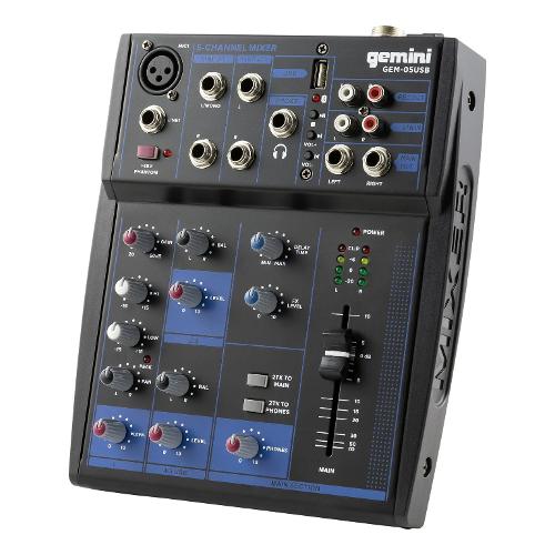 Gemini Mixer disc jockey PROFESSIONAL Black GEM 05USB