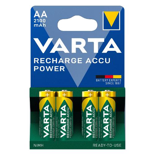 Batteria Stilo AA ricaricabile 2100mAh RECHARGE ACCU POWER 4pz 56706 101  404