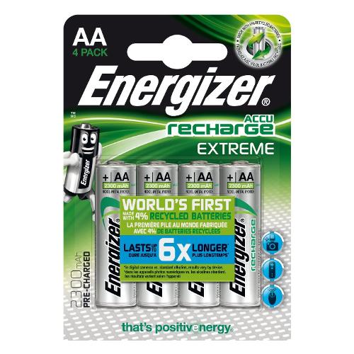 Energizer Batteria Stilo AA ricaricabile 2300mAh EXTREME 4pz 535 416893 00