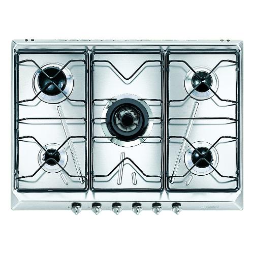Smeg Piano cottura gas 5 zone CONTEMPORANEA Inox (70cm)