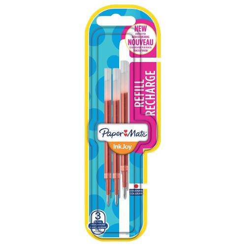 Paper Mate Set refill penne InkJoy 3 pz tratto Medio - 0,7 mm Ink Rosso 1957049
