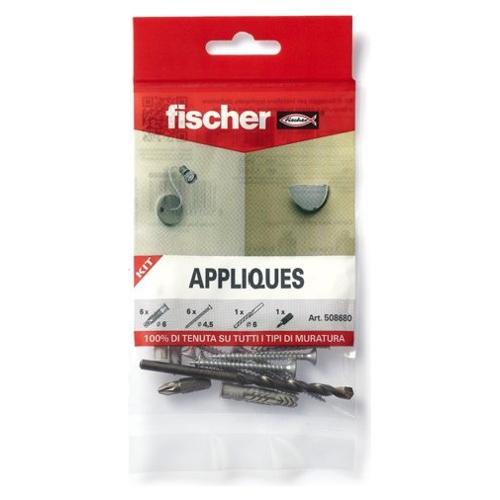 Fischer Set tasselli set con punta foratura Kit fissaggio Appliques READY TO FIX 508680