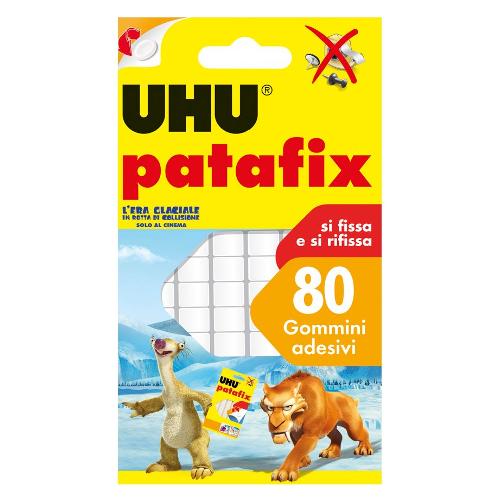 Uhu Bostik Set gommini adesivi Patafix Bianco 64792