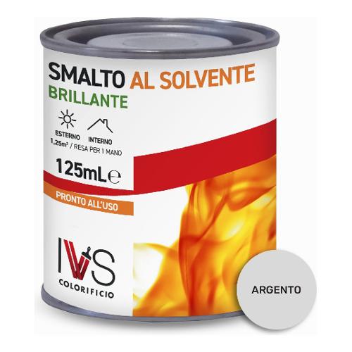 Ivs Smalto sintetico brillante argento barattolo 125 ml CF2012