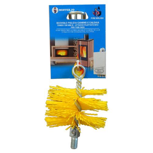 Mister Jo Scovolo canna fumaria (10cm) Tondo FIRE BRUSH Giallo 6700 16