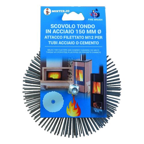 Mister Jo Scovolo canna fumaria (15cm) Tondo FIRE BRUSH Grigio scuro 6700 22
