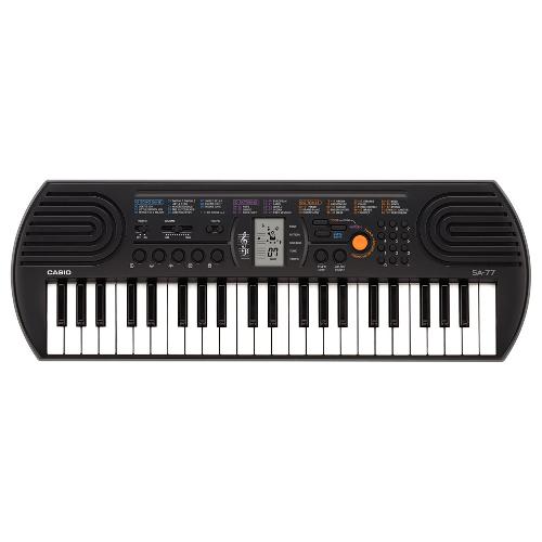 Casio Tastiera musicale ( 44 tasti ) Polifonia 8 MINI Sa 77 Black e Gray