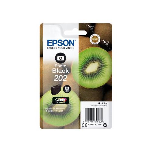 Epson Cartuccia stampante Serie Kiwi Nero photo CLARIA 202 C13T02F14020
