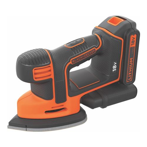 Black & Decker Levigatrice Palmare orbitale Batteria 18V 1,5Ah POWERCONNECT BDCDS18