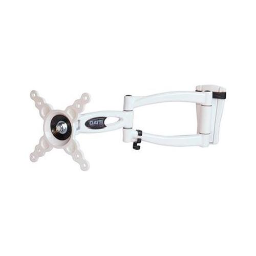 Ciatti Supporto monitor TV parete ( 26 Kg ) VESA 100 x 100 A Tre Snodi Inclinabile White ELTRIS100