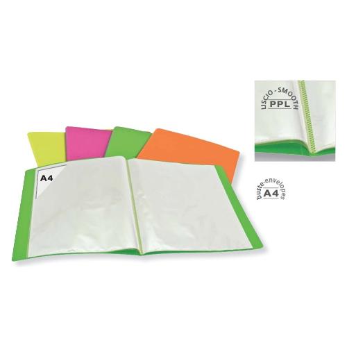 Orna Porta listini 60 buste formato A4 (21x29,7 cm) FLUO assortito 250FLU