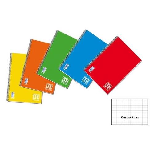 Blasetti Quaderno con spirale quadretti 5 mm A4 ONE COLOR assortito 1143