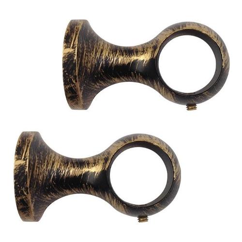 Castel Set supporti bastoni tenda Monoblocco PONTE VECCHIO Nero e Oro 036 B84007