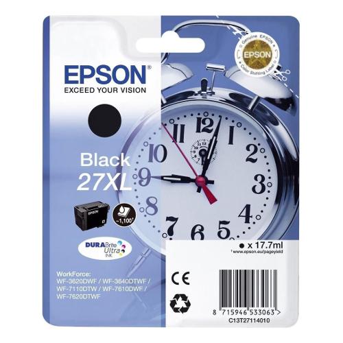 Epson Cartuccia stampante Serie Sveglia Nero DURABRITE ULTRA 27 Xl C13T27114010