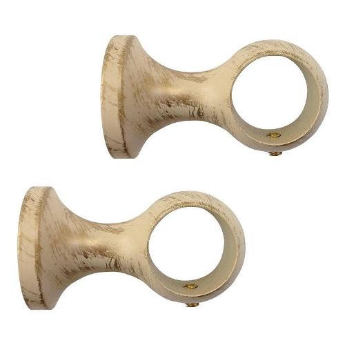 Castel Set supporti bastoni tenda Monoblocco PONTE VECCHIO Avorio e Oro 051 B84024