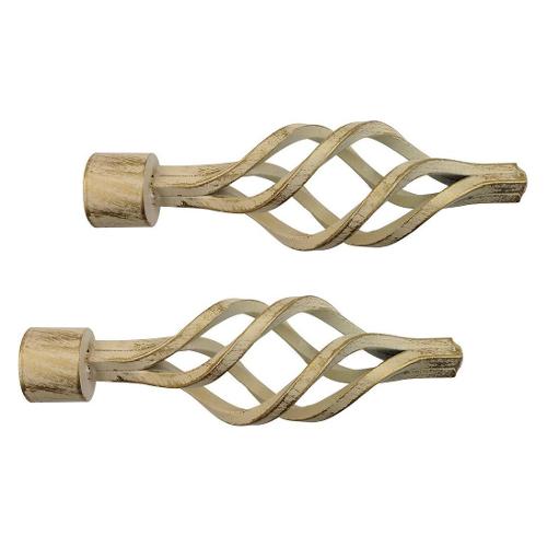 Castel Set terminali bastoni tenda PONTE VECCHIO Torciglione Avorio e Oro 051 B84029