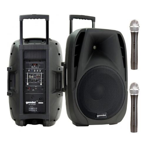 Gemini Set karaoke ES TO GO SERIES Es 15Togo Black 200W 1126083 Bluetooth RCA, Aux, TRS, USB, SD Card