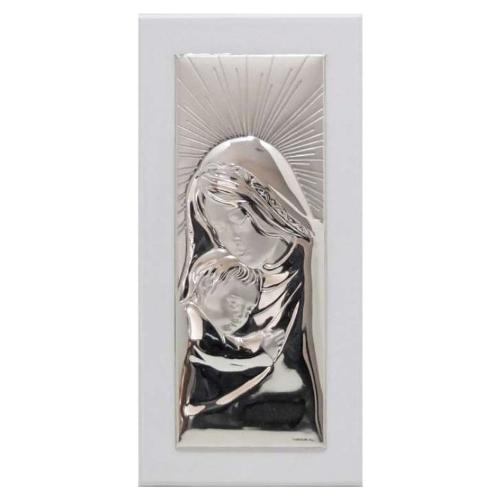 Geo's Icona Argento (17x28cm) MADONNA CON BAMBINO 038 28