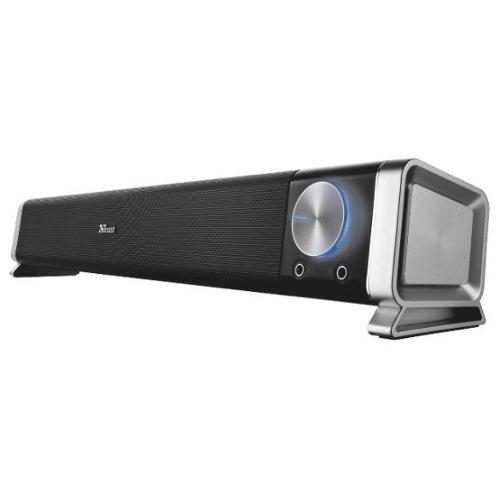 Trust Set altoparlanti pc ASTO Sound Bar Pc & Tv Speaker Black e Silver 6W 21046