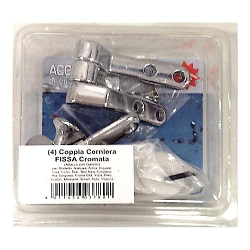 Seba Arredo Set cerniere sedile WC Cromo lucido QVCJ030