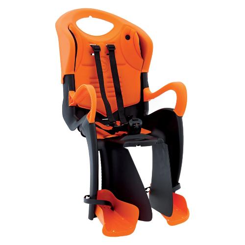 Bellelli Seggiolino bici Posteriore per portapacchi 22 Kg TIGER Arancio e Nero 1TGTM01