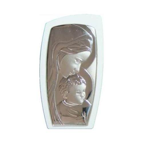 Geo's Icona Argento (11x6cm) MADONNA CON BAMBINO 028 10P