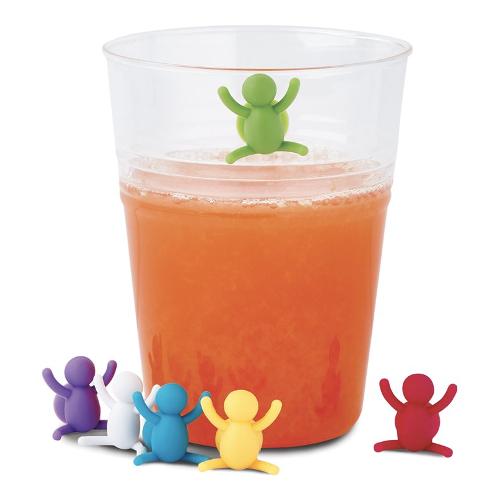 Ghidini Cipriano Set segna bicchieri 6 pz Silicone Colori assortiti 1840